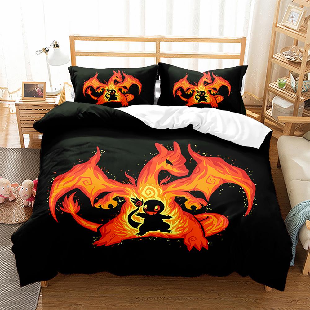 3D Digital Printing Quilt Cover, Pillowcase, Bedding, Cartoon Three-Piece Set, Home Textile Four-Piece Set