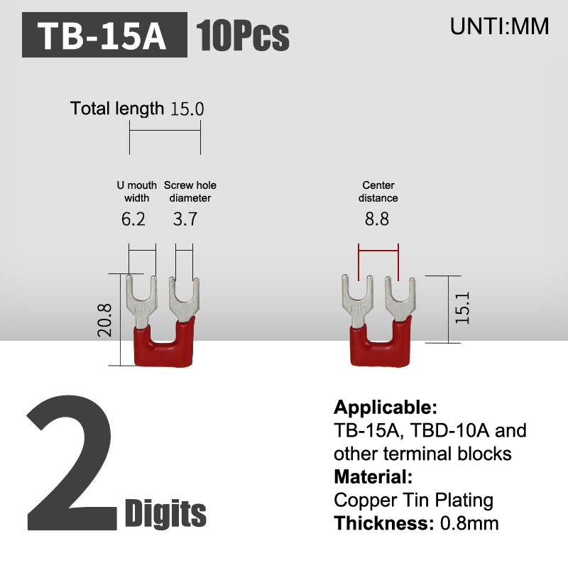 

Клемна колодка Tb Перемичка 15А - ( 15A Tb1503, Tb1504, Tb1505, Tb1506, Tb1508, Tb10, Tb12 ) Клемна колодка Tb