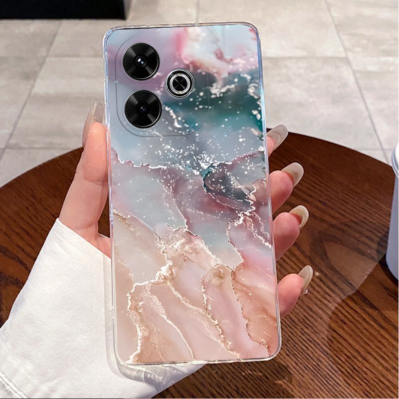Case For Redmi 13 Redmi 13X Poco M6 4G Clear Luxury Cute Love Rabbit Funny Soft TPU Back Cover Transparent Silicone Phone Case