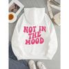 Not In The Mood Personality Letter Male Hoody Fashion S-XXL Autumn Sweatshirt High Quality Hooded Simple Casual Sportswear