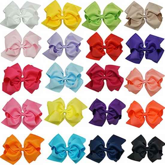 1Pc Girls Large Double Layers Hairbow Hair Bow Grosgrain Ribbon Clip Hairpin