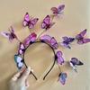 Elegant Korean-Style Bridal Floral Wreath Butterfly Headband