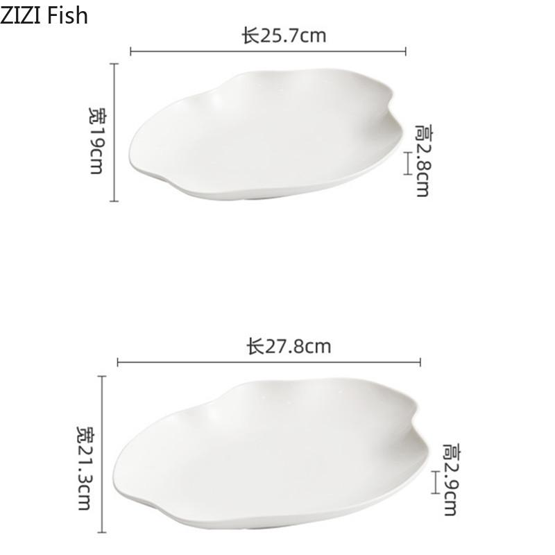 Wolkenförmiger Keramik-Essteller, Restaurant-Lebensmitteldekor, Dim-Sum-Dessertteller, kreativer Frühstücks-, Salat- und Steakteller, Geschirr