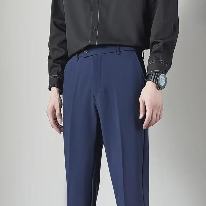 Herre Slim Fit Nine-Point Dressbukser: Forretnings-, formell- og fritidsklær for vår og sommer.