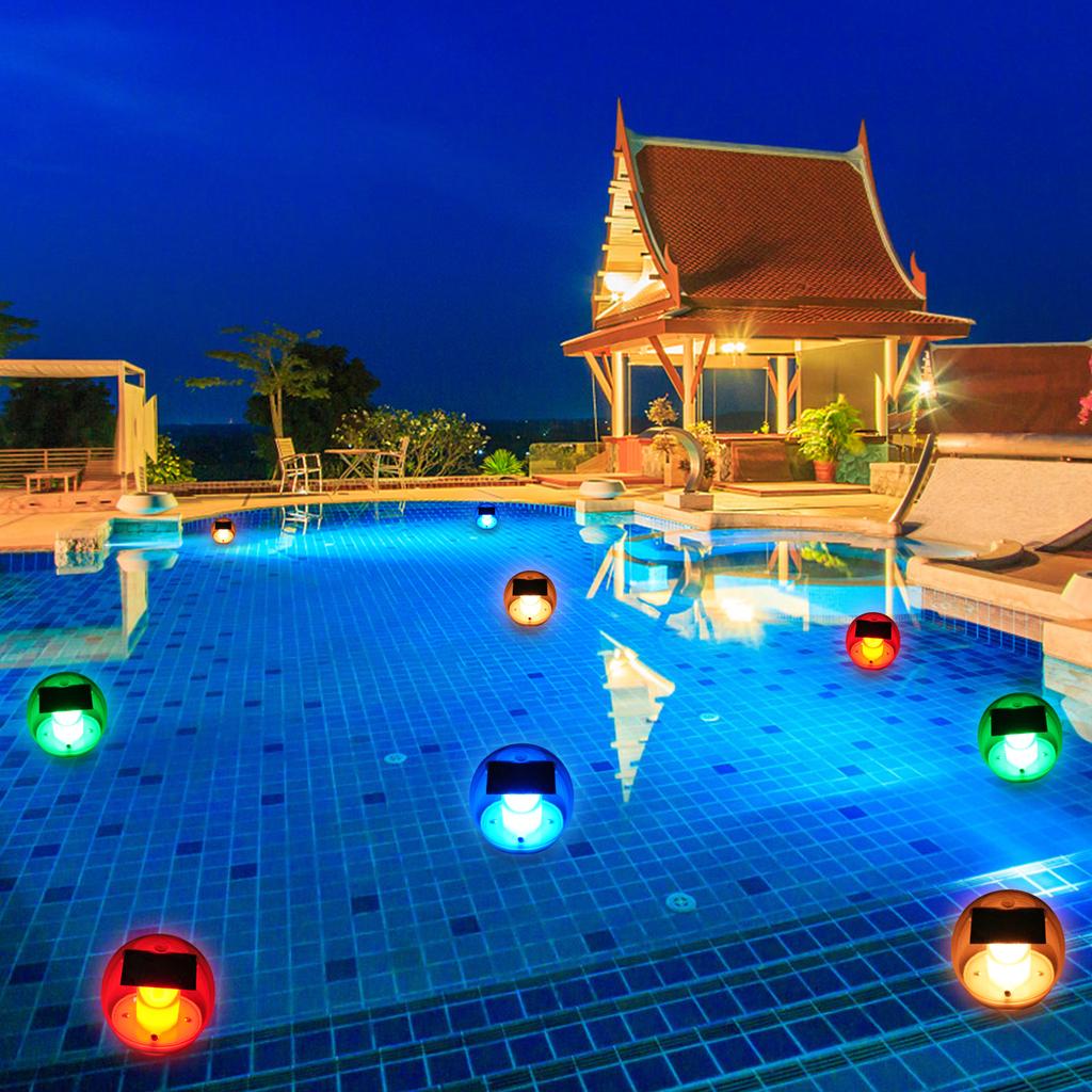 Solar Flame Floating Lights Pool Lights Outdoor Bar Flower Beds On Floating Lights Water Floating Lights
