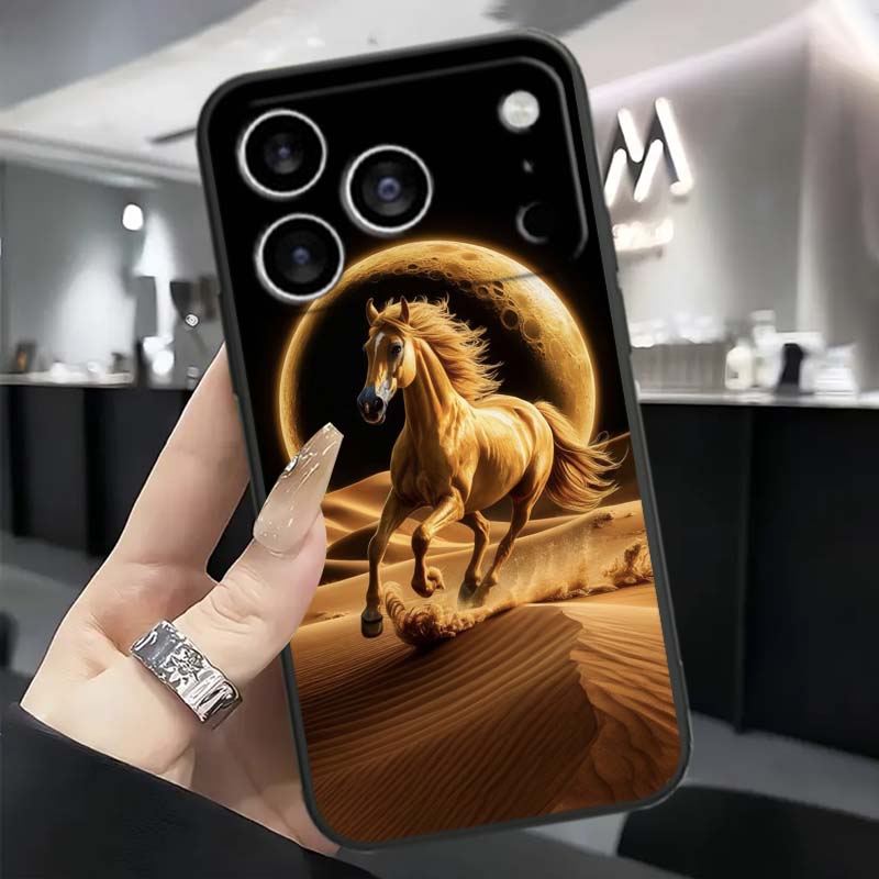 Cartoon Anime Animals Phone Case For Apple iPhone 17 16 16E 15 14 13 12 11 Pro Max Plus Black Soft Silicone