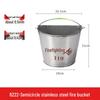 Jundingying 6222 Half-Round Stainless Steel Fire Bucket