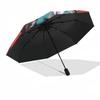 1pc Wolf Portrait Circular Artwork Umbrella with Plastic Handle,Suitable for All Seasons Home Travel Outdoor UmbrellaDD390