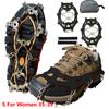 Stainless Steel Ice Snow Grips Walk Traction Ice Cleats Spikes Crampons Anti Slip Footwear for Shoes Boots Snowing Hiking Sports