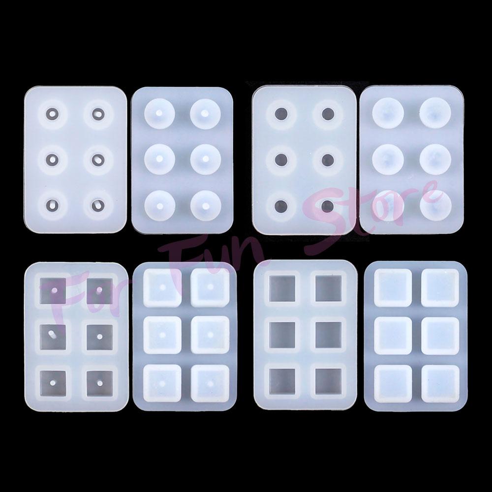 For Fun DIY Earrings Pendants Silicone Molds Epoxy Resin Mold Cube Ball Beads Mould Jewelry Making Necklace Bracelet Tools