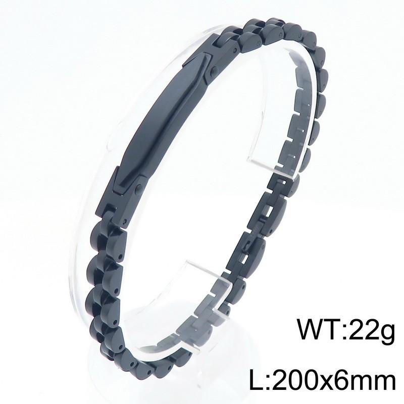 Trendy and Fashionable Couple Bracelets with Engraved Characters 18k Pvd Plated Stainless Steel 6mm Watchband Men's Bracelet