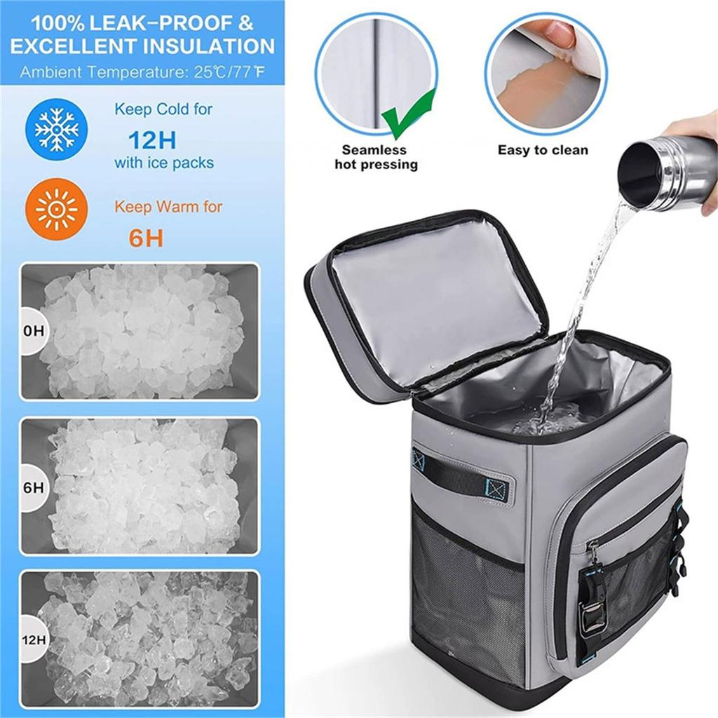 Leakproof Camping Coolers Backpacks Thermal Insulation Technology Adjustable Shoulder Straps For Hiking Travel Picnics Lunch Storage