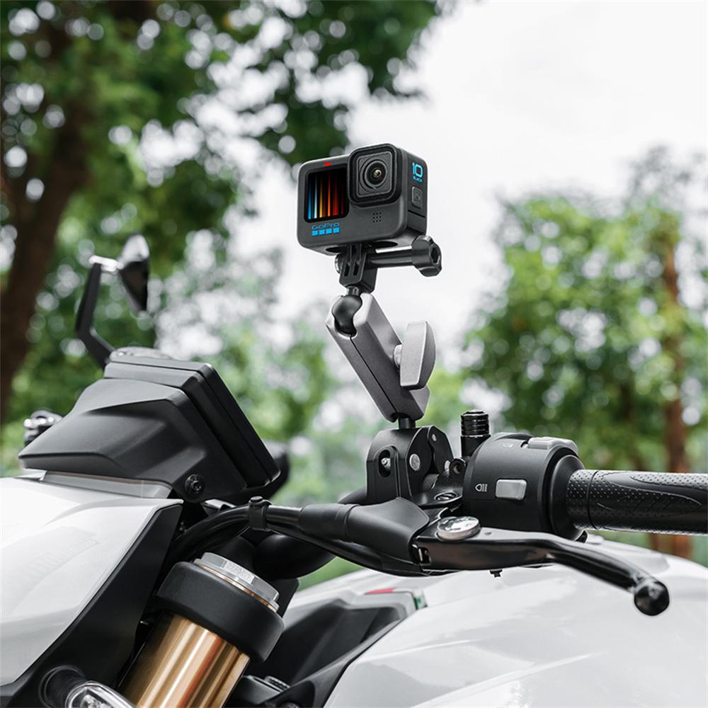 Motorcycle Bike Handlebar Clamp Holder Clip For GoPro Insta360 DJI Action Camera