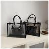 2024 Summer Women's PVC Large Tote - Transparent, Waterproof, Versatile Jelly Bag with Single Shoulder Strap and Large Capacity