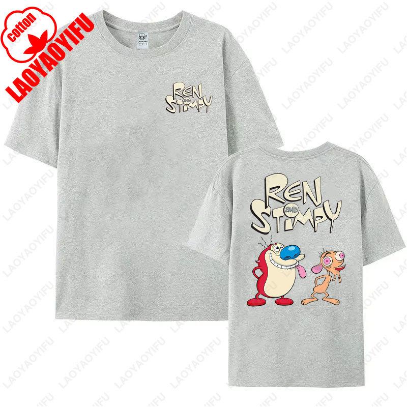 Ren and Stimpy Adulting Whats That TShirt High Quality Cotton Shirt Mens Womens Camisetas Trending Hipster Cotton Unisex Tee