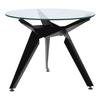 Troy Table Glass Tabletop Round 90 Cm Transparent/Black