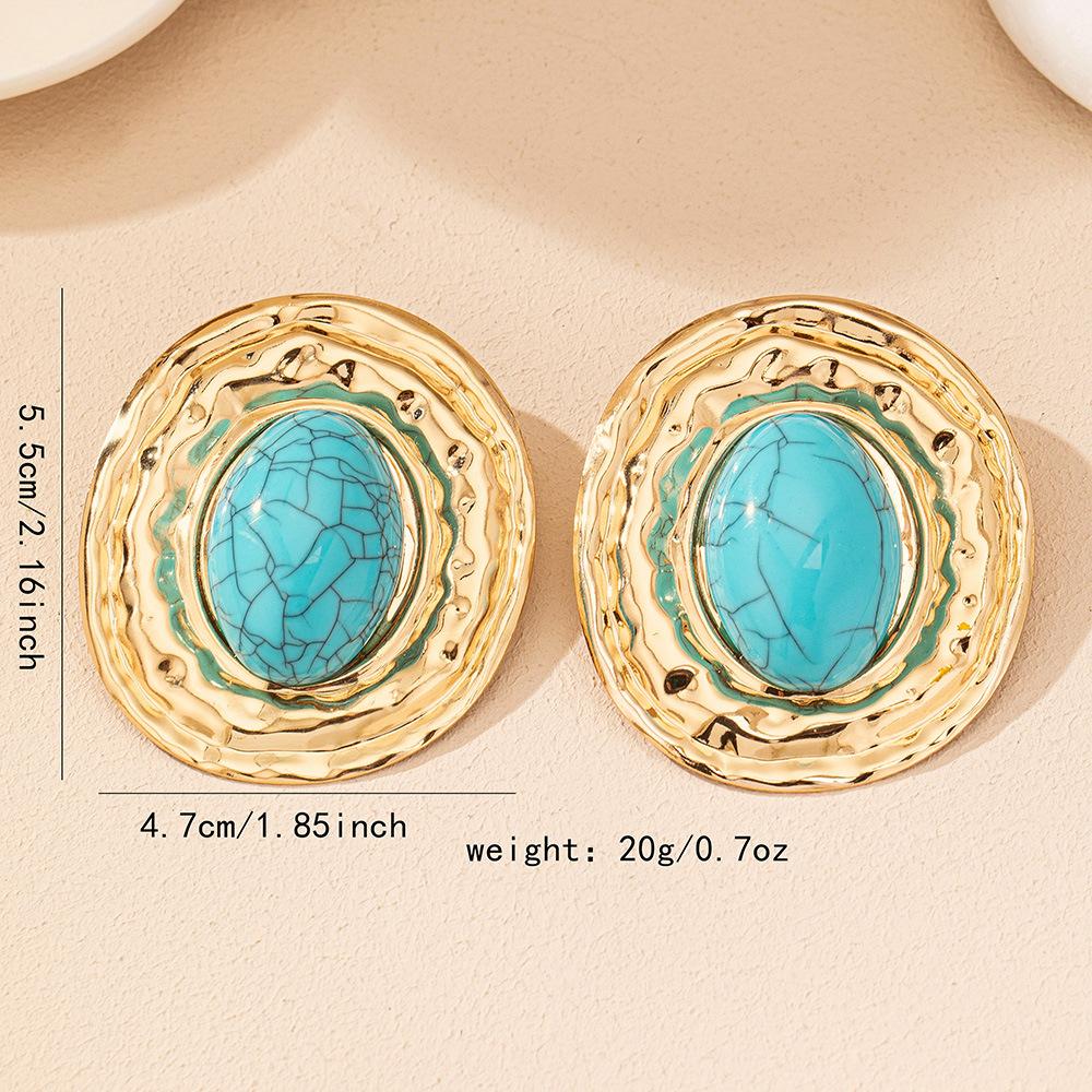 Inlaid Turquoise Bracelet Ring Set