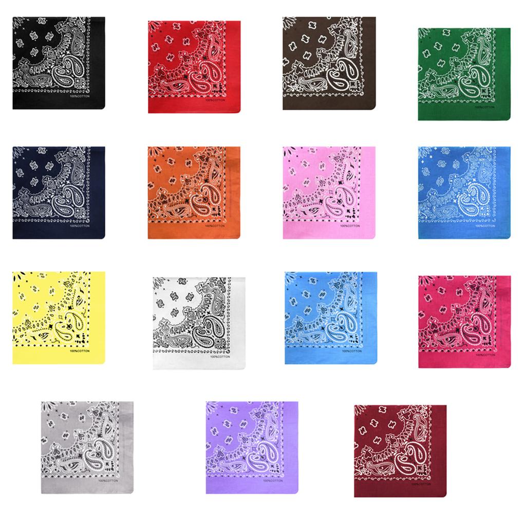 Fashionable Bandanas Headwrap Unisex Square Headscarf Casual Wear Handkerchief for Cycling Traveling