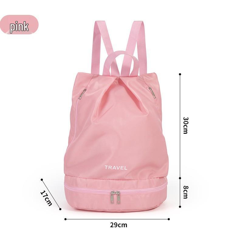 Women's Large Capacity Gym and Swim Bag - Drawstring, Dry/Wet Separation, for Short Trips and Sports