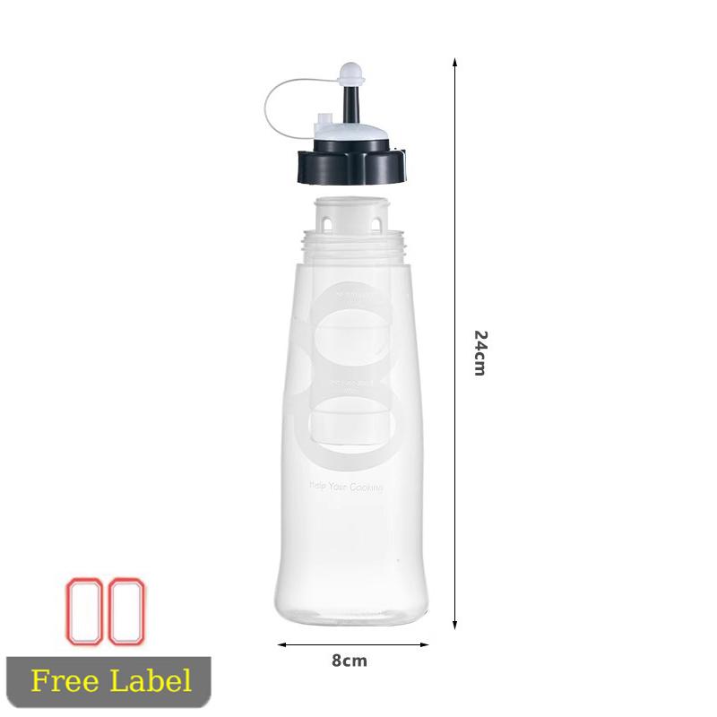 1Pieces 350/650ml Quantitative Sauce Squeeze Bottle With Nozzle Ketchup Oil Bottle Outdoor Tableware