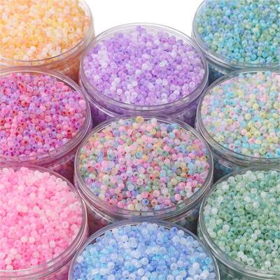 150 pezzi di perline di vetro ceco di cristallo, perline distanziatrici di semi di ghiaccio di giada occhio di gatto per decorazioni fai da te per abbigliamento e cucito