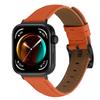 Litchi Textured Genuine Cow Leather Strap with Electroplated Buckle for Huawei Watch Fit 4 Pro/Fit 4/Fit 3 Pointed-End Watch Band