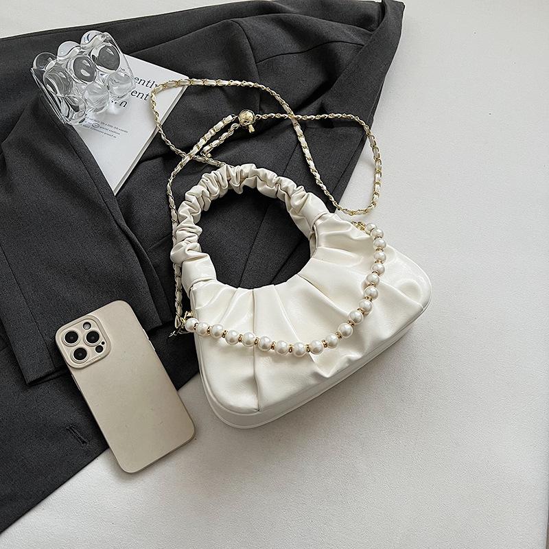 Internet celebrity pleated cloud bag summer 2025 new version of fashion niche shoulder bag women's foreign style versatile dumpling bag tide