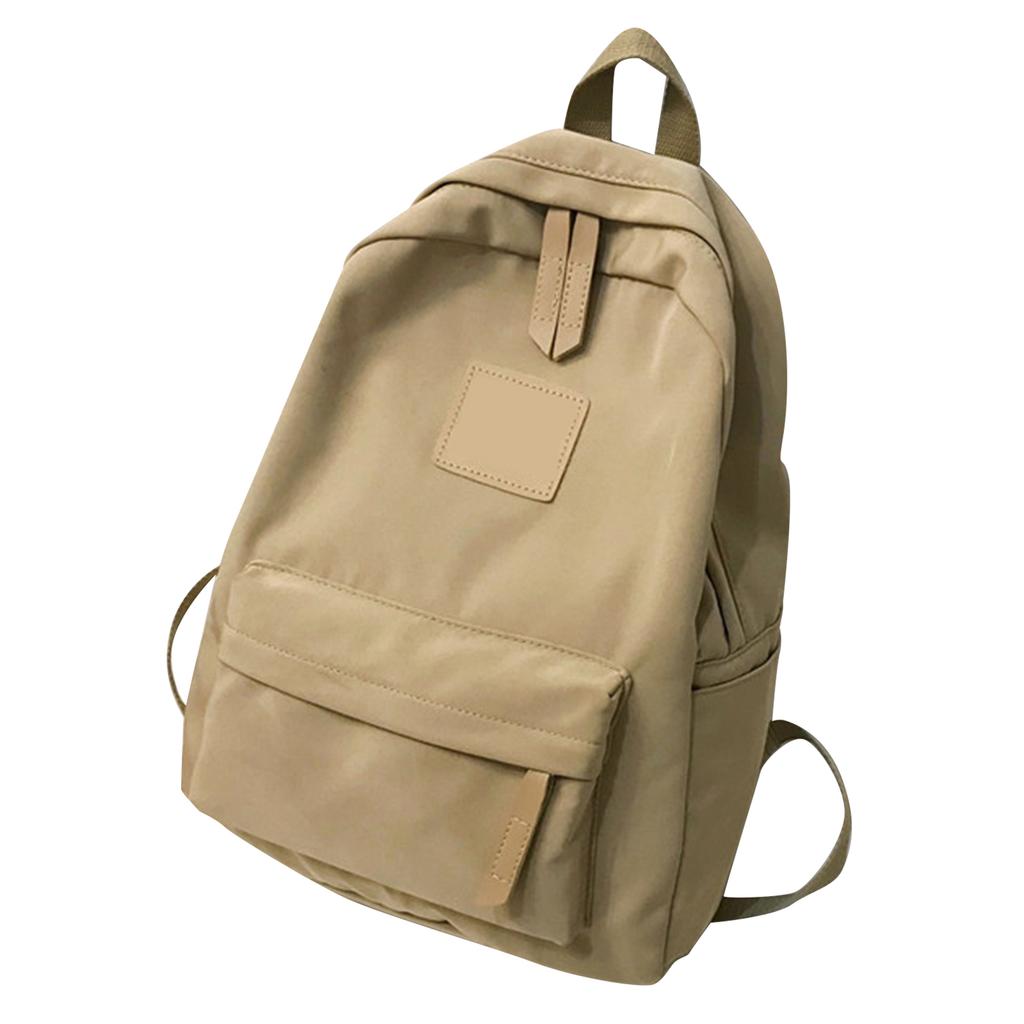 Fashion Backpack Nylon High Capacity Woman Schoolbag for Travel Hiking College School Khaki