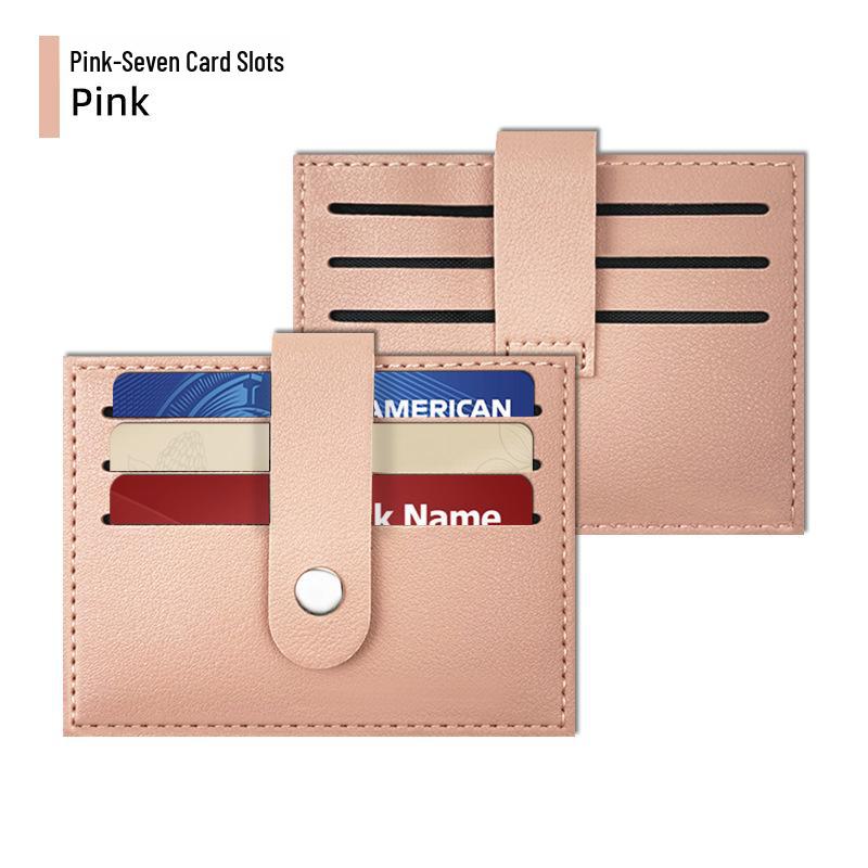 Exquisite Anti-Theft RFID Leather PU Card Holder: Universal, Spacious, & Stylish for Women