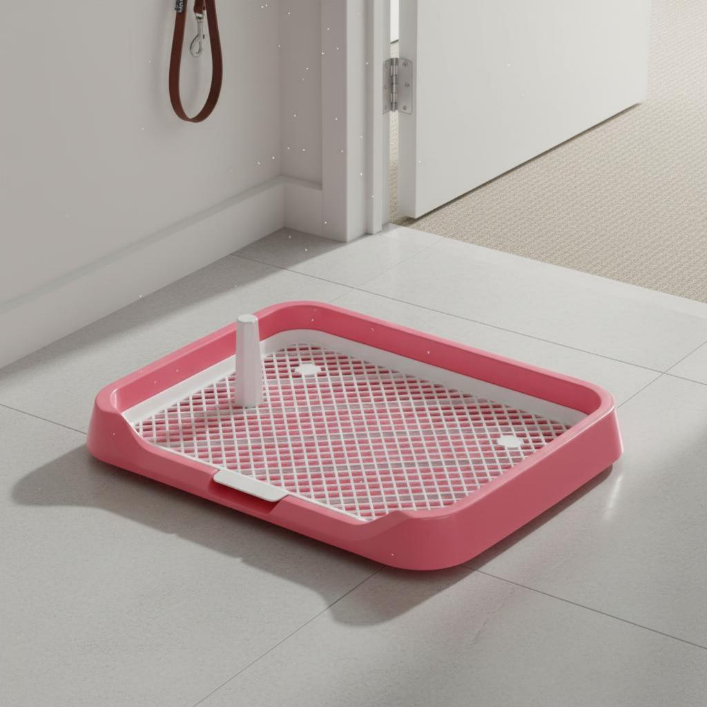Indoor Dog Potty with Mesh Panel Easy to Clean Indoor Dog Potty Tray Puppy Training Toilet Fast Drainage Pet Supplies