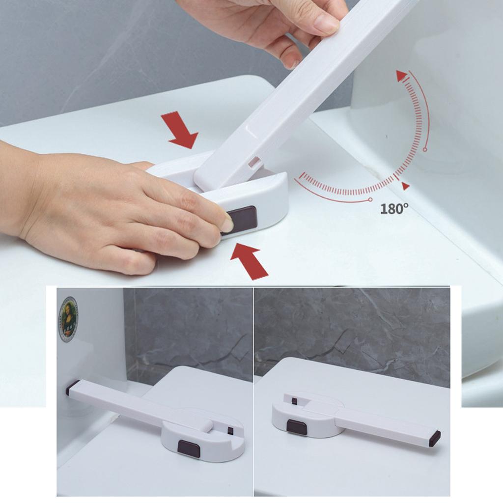 Toilet Lock Baby Child Proof Toilet Seat Safe Lock Bathroom Easy Installation Toilet Lid Locker