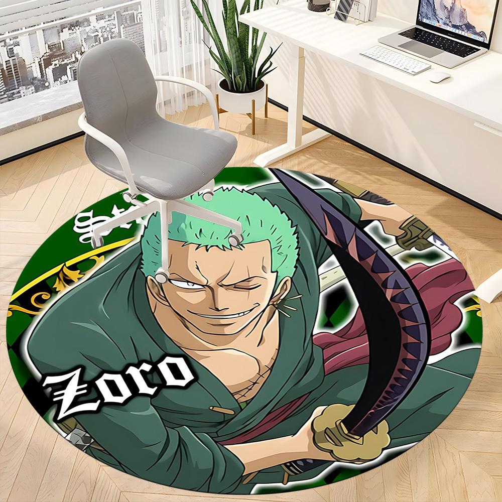 Zoro, StrawHatLuffy Office Round Area Rug, Indoor Mat Suitable For Office, Under Office Chairs Bedroom Living Room Home Decor, DT1212067