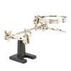 Adjustable Helping Hand Magnifier Magnifying Glass Jewelry Clamp Holder Stand 360 Degree Rotatable Lens with 2 Alligator