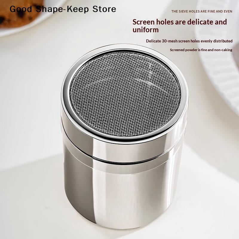 dailyFine Mesh Coffee Duster Stainless Steel Sifter With Cover Cocoa Powder Shaker for DIY Baking and DrinksDaily products