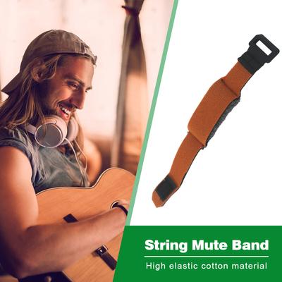 Gitarrensaiten Geräuschdämpfer Muter Wraps Hochelastische Baumwolle Gitarren Dämpfer Gurt Saiteninstrumente Zubehör für Bass Ukulele