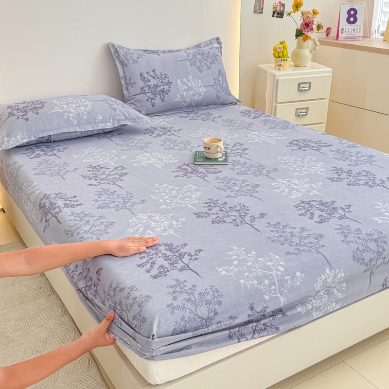 

Twill brushed fitted sheet, thickened coir mattress protector, three-piece set, non-slip mattress cover 120x200cm