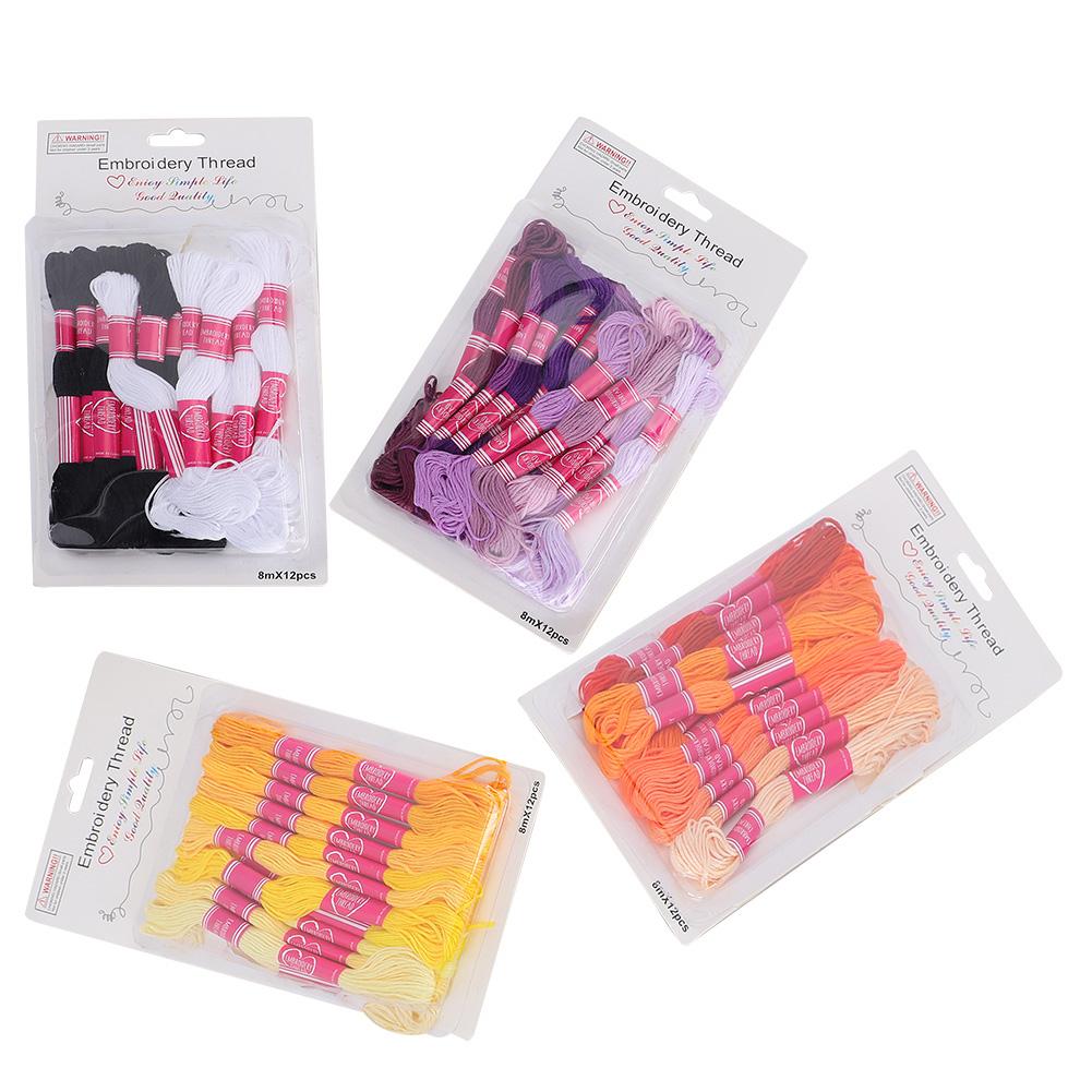 

48 шт. Нитки для вышивания, нитки для рукоделия, мулине, многоцветные, нитки для вышивания своими руками