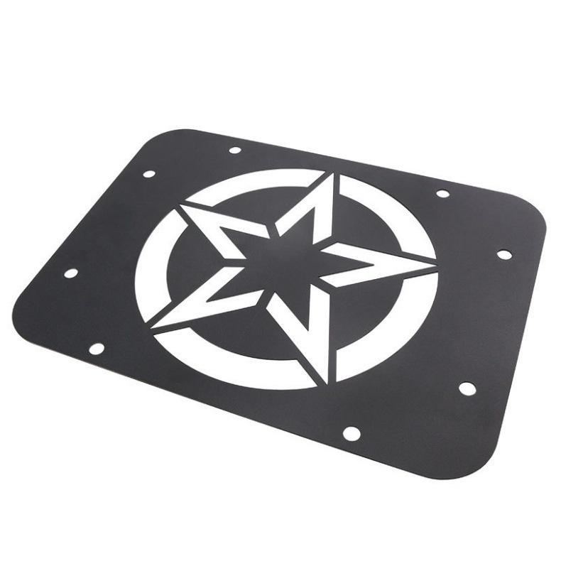 Black Car Tailgate Spare Tire Carrier Delete Filler Plate Cover For Jeep Wrangler JK 2007-2017