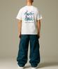 MONSTER REPUBLIC Vintage Circle Logo Mix Blue T-Shirt White_8106