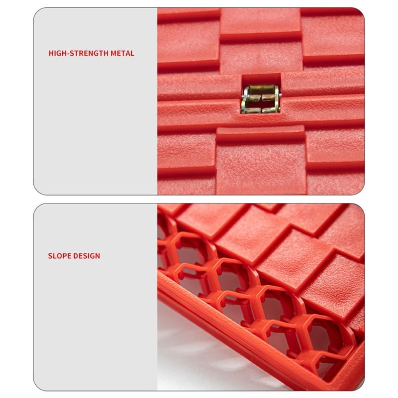 Faltbare Auto-Traktionsmatte, Reifengriffhilfe, Auto-Flucht, Notfall-Off-Straßen-Traktionswerkzeug, Arbeit für Schnee, EIS, Schlamm und Sand