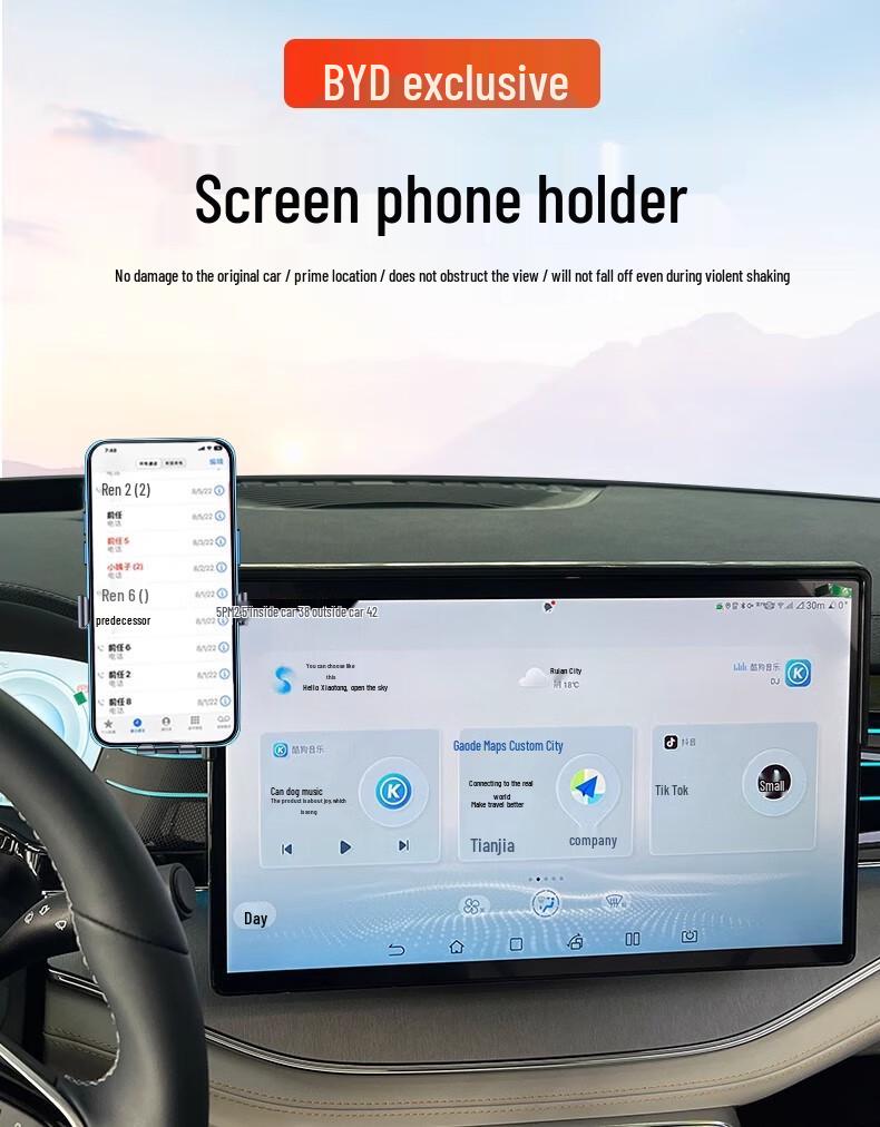 BYD Tang Song Seal Phone Holder: Screen-Mount Car Navigation Base