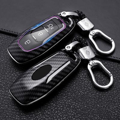 New Carbon Fibre Car Key Cover Case For Fusion Mondeo Mustang F-150 Explorer Edge 2015 2016 2017 2018 Car Accessories