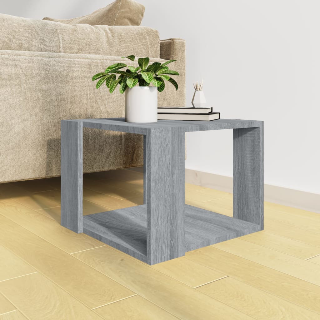  Coffee Table, Grey Oak, 40x40x30 Cm, Wood-based Material