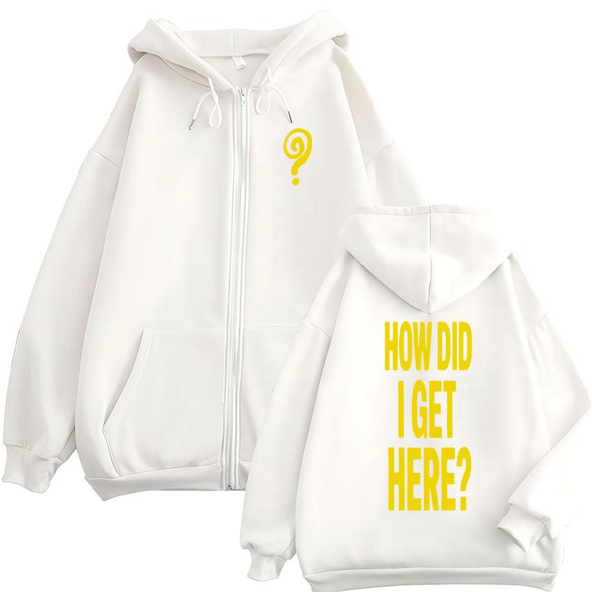 Louis Tomlinson How Did I Get Here? Tour  Print Zip Up Hoodie Men Women Retro Fashion Long Sleeve Oversized Coats Sweatshirt