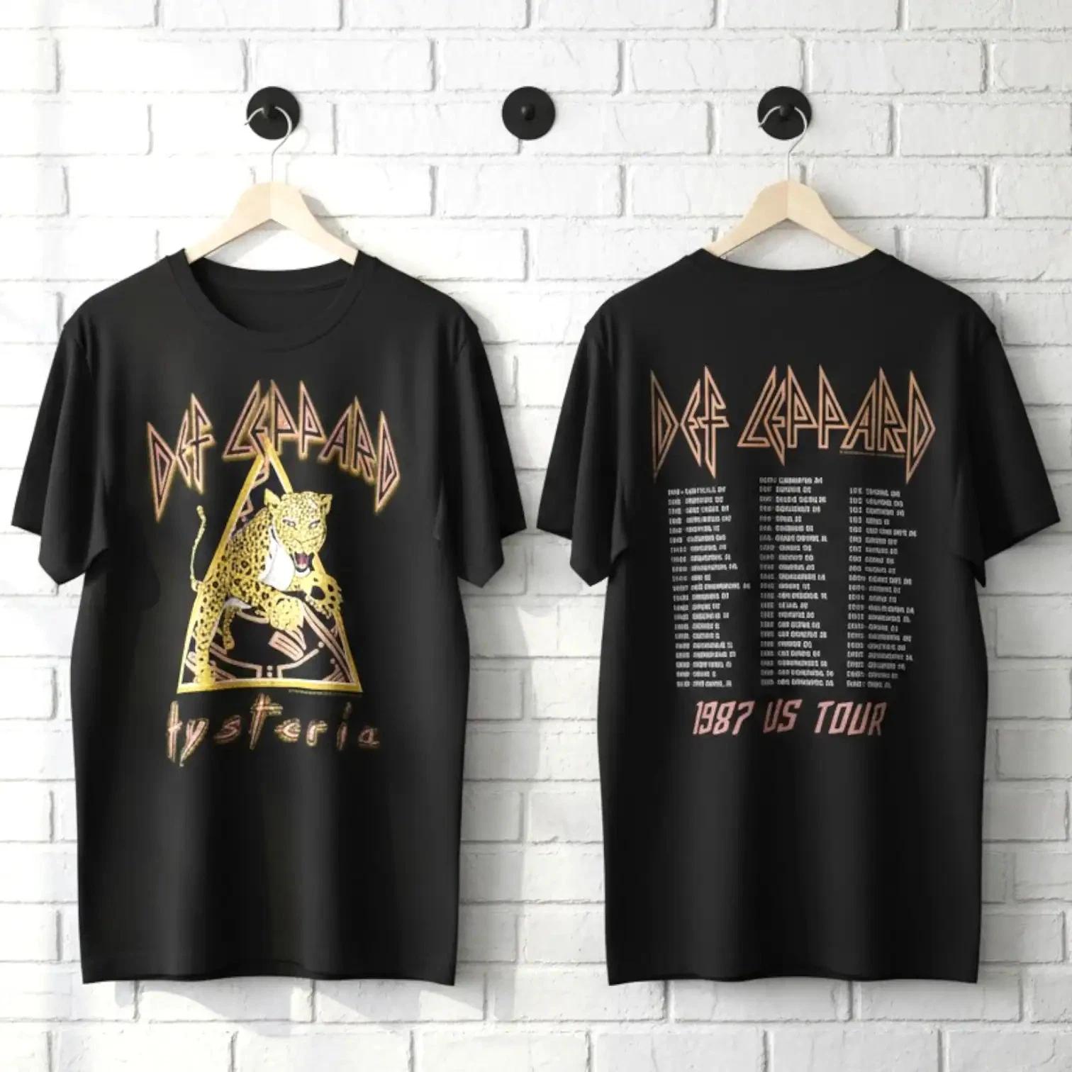 Def Leppard Leopard Hysteria US Tour 1987 Men s T Shirt XS