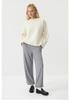 2026 European & American Loose Round Neck Cotton Sweater: Women's Solid Knit, Lazy Style, Long Sleeve Pullover for Spring & Autumn