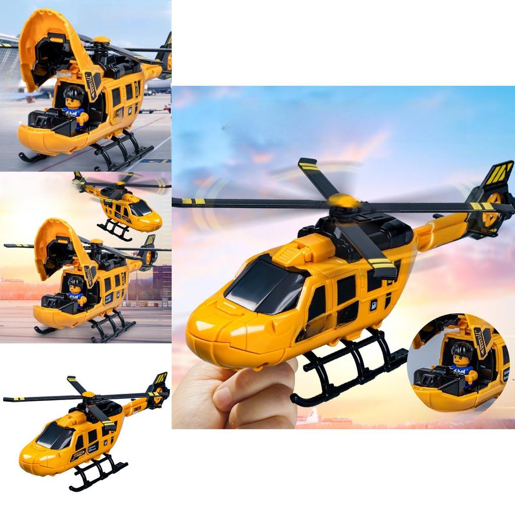 Rescue Helicopter Toy With Inertial Blades For Kids Pretend Play And Gift Use