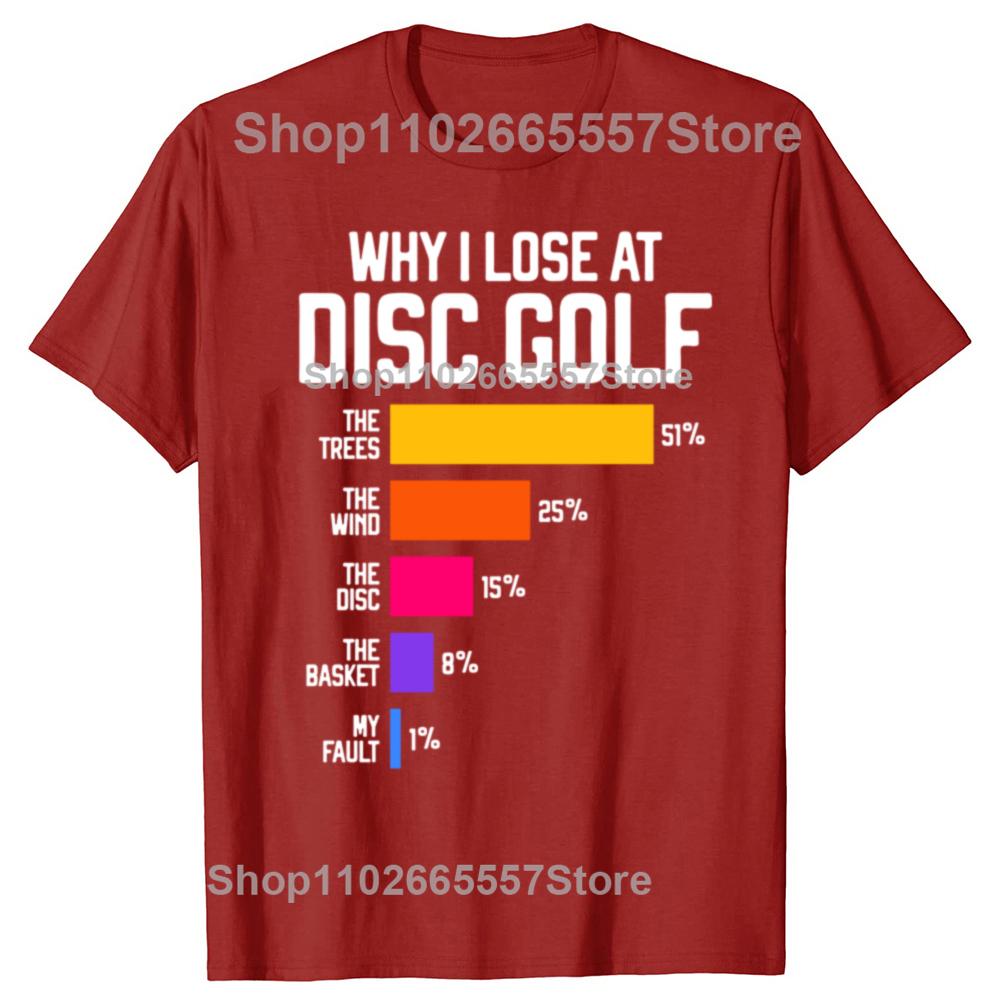 

Why I Lose at Disc Golf Funny Excuses Graphic Tshirts Men Womens Fashion Casual Tshirt 100 Cotton Loose Oversized T Shirt S