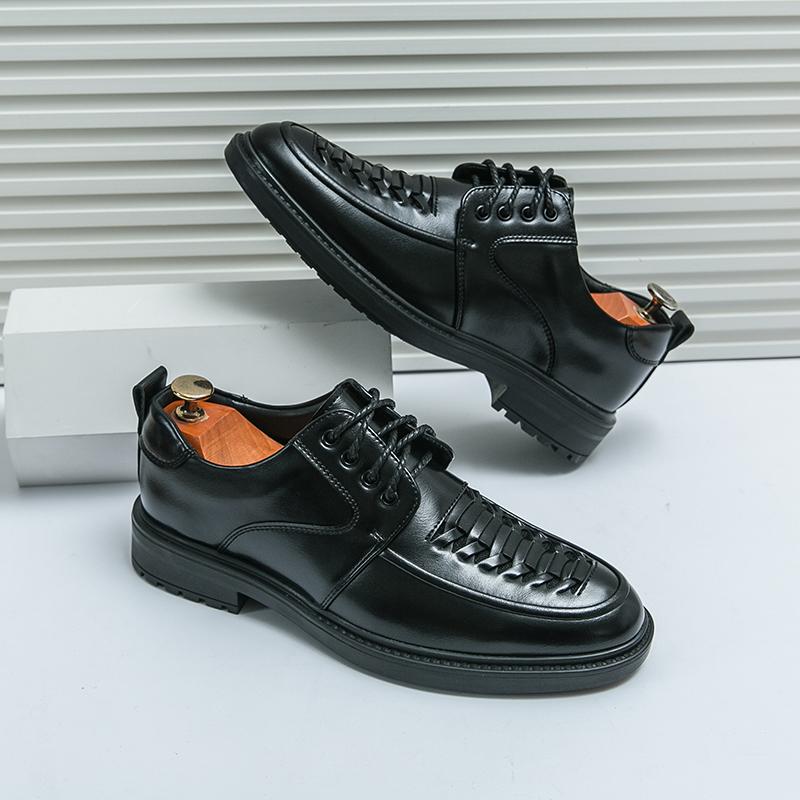 

Оригинальные Новые Модные Мужские Деловые Кожаные Туфли Грейс Туфли Платья Мужские Карьерные Офисные Оксфорды Черные Роскошные Туфли Ручной Работы 38 чёрный