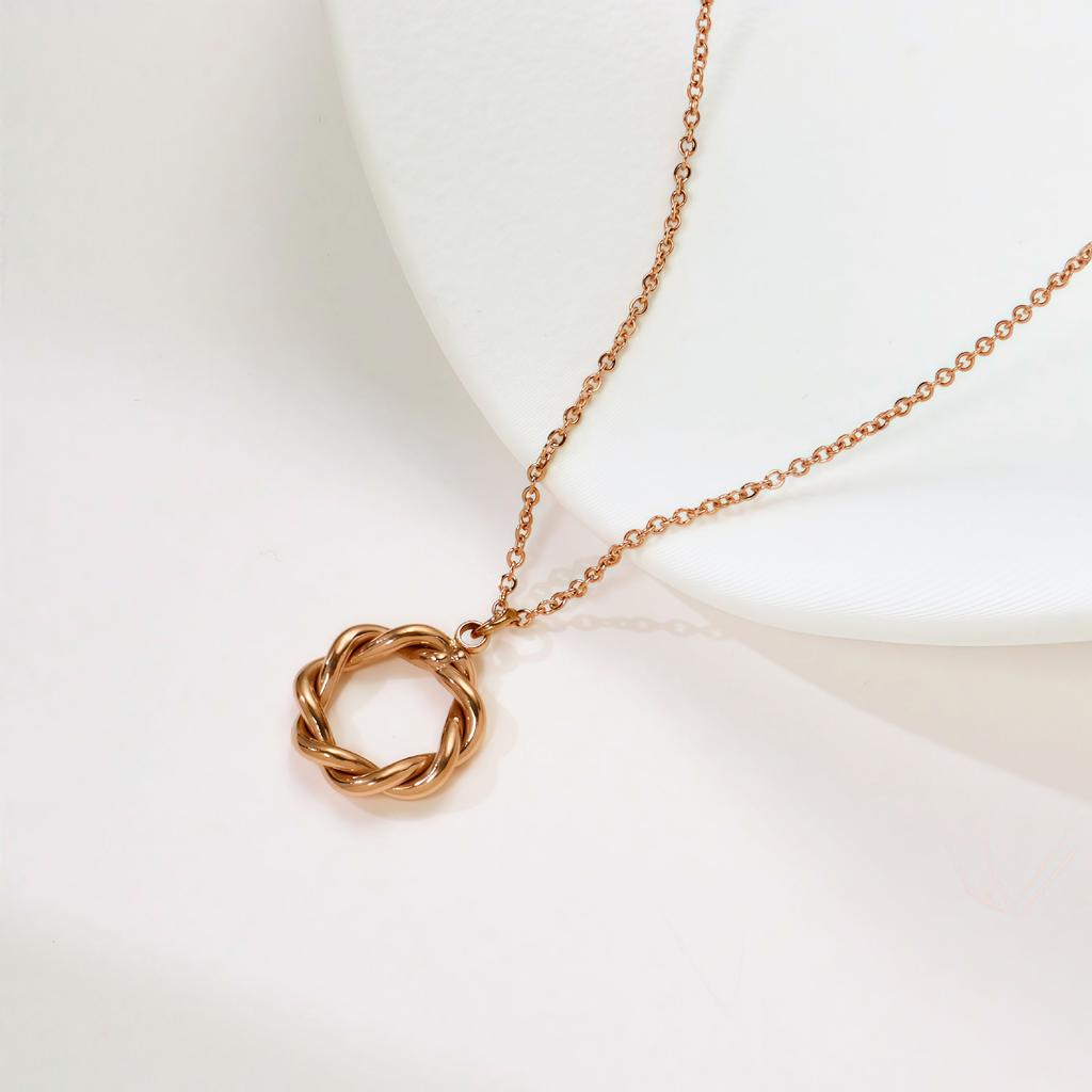 Koreanische Nischen-Twist-Geflochtene Nischen-Schlüsselbein-Kette Temperament Vielseitig Edelstahl-Halskette Nischen-Geschenk